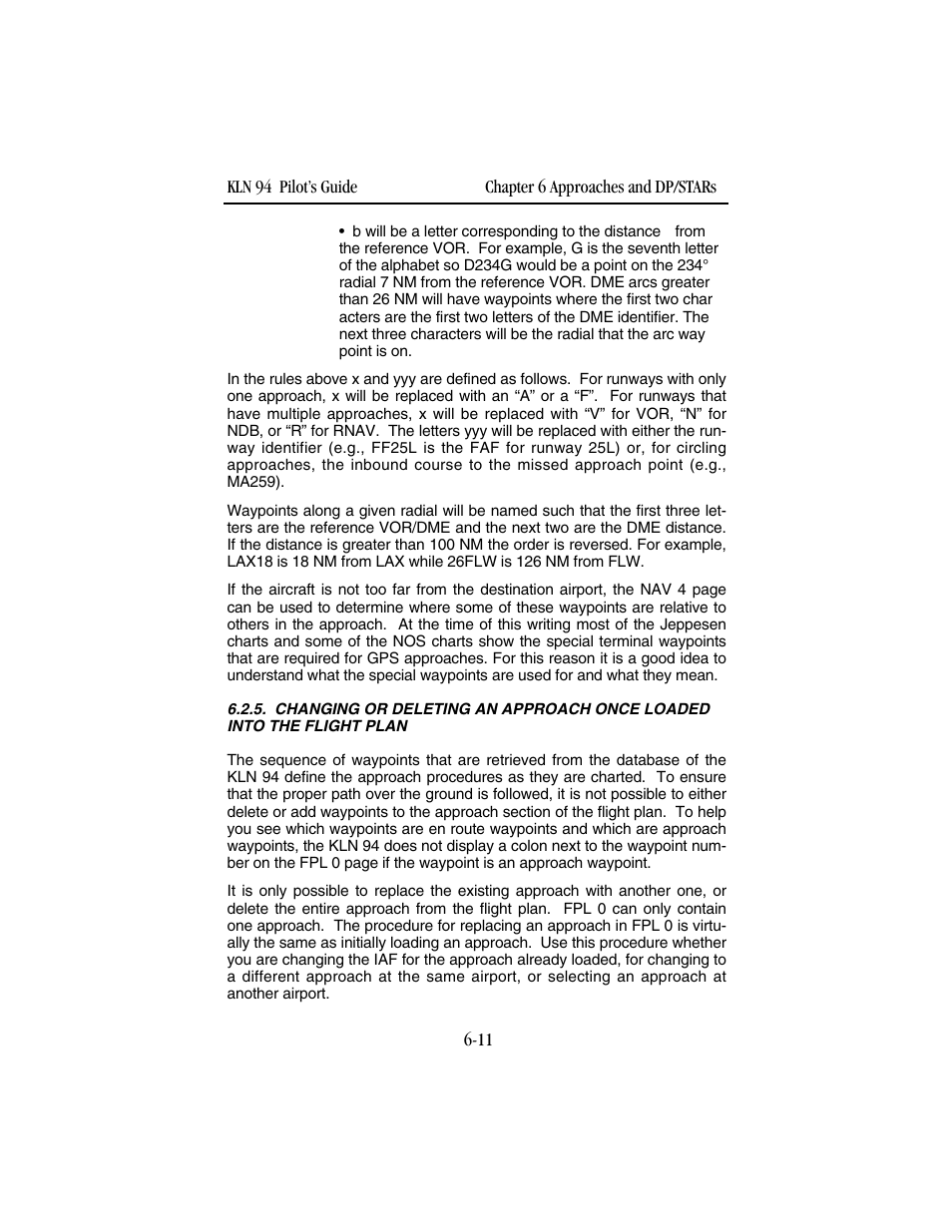BendixKing KLN 94 - Pilots Guide User Manual | Page 187 / 284