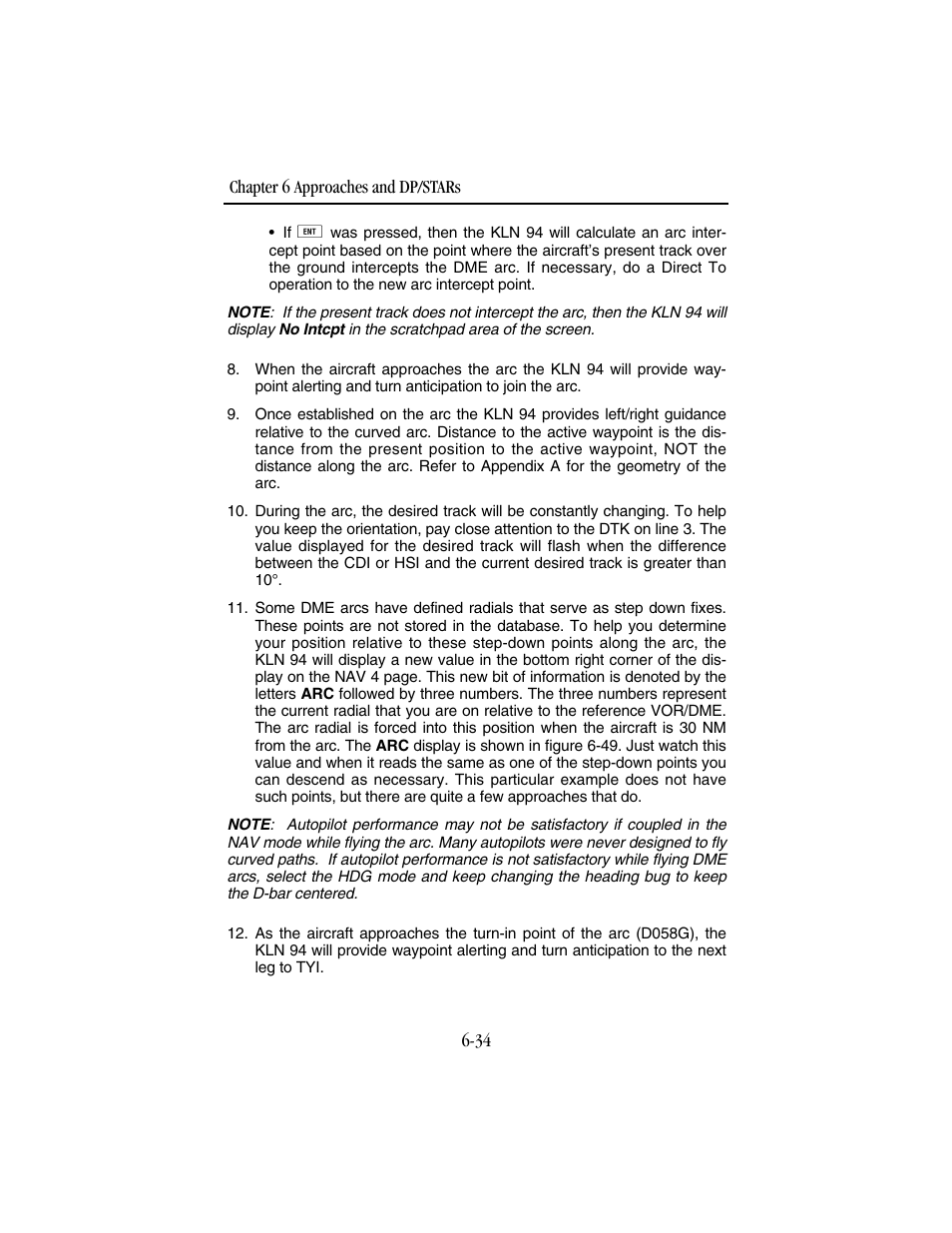 BendixKing KLN 94 - Pilots Guide User Manual | Page 210 / 284