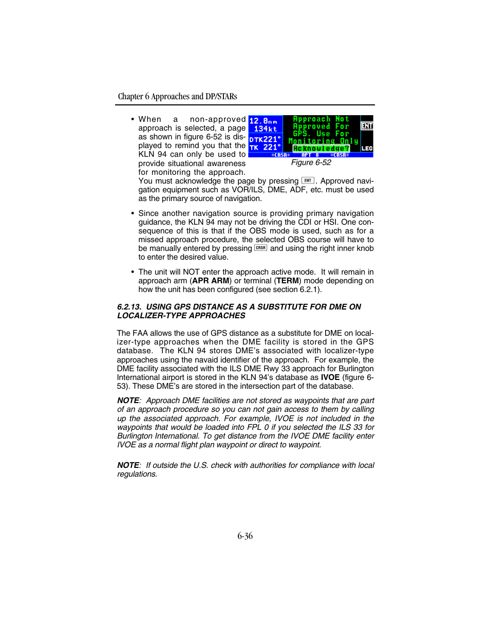 BendixKing KLN 94 - Pilots Guide User Manual | Page 212 / 284