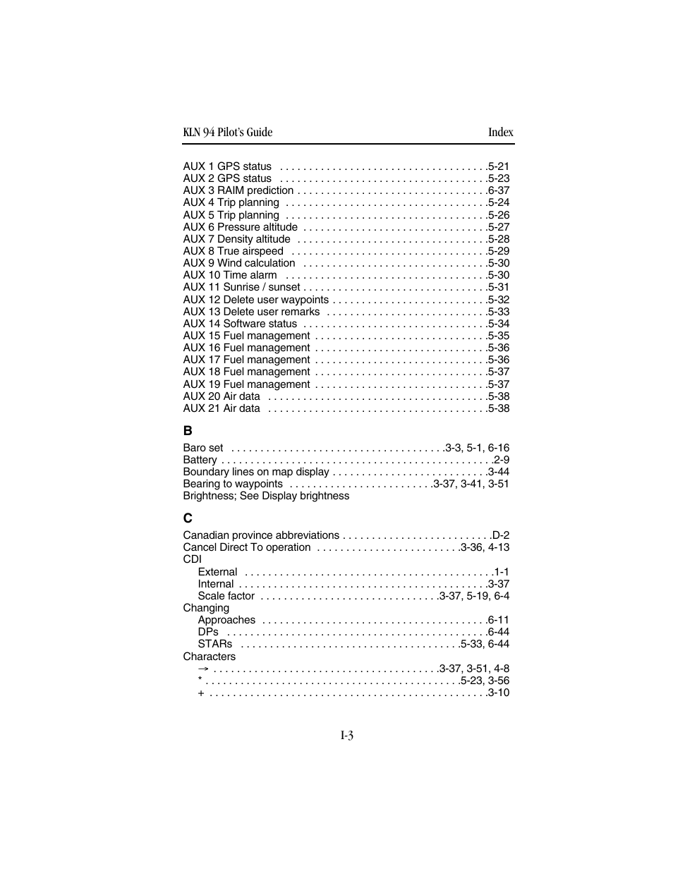 BendixKing KLN 94 - Pilots Guide User Manual | Page 271 / 284