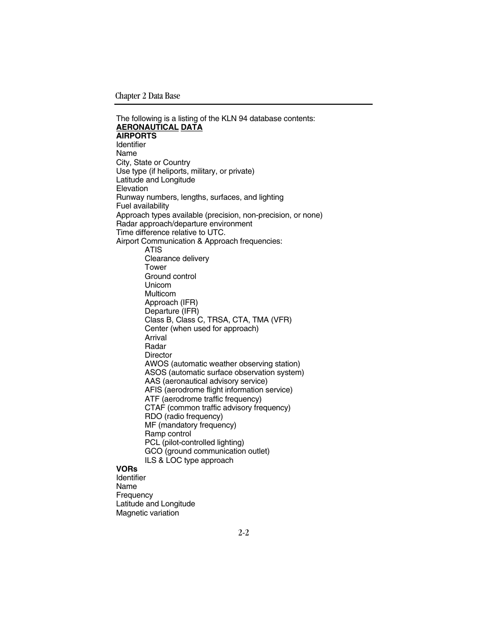 BendixKing KLN 94 - Pilots Guide User Manual | Page 28 / 284
