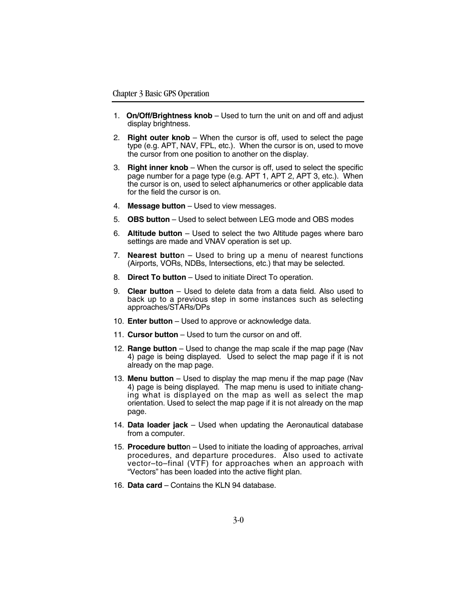 BendixKing KLN 94 - Pilots Guide User Manual | Page 41 / 284