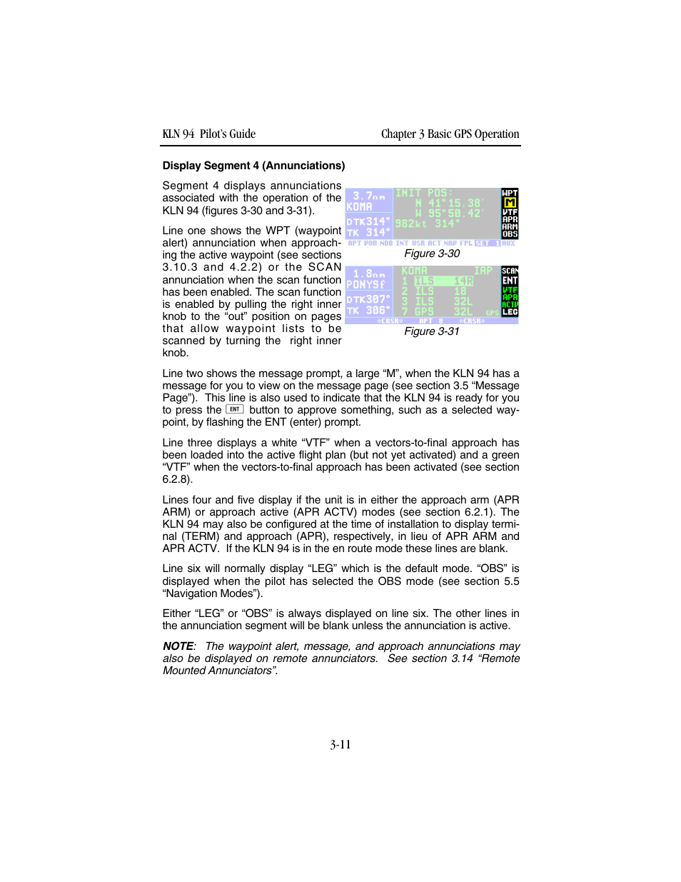 BendixKing KLN 94 - Pilots Guide User Manual | Page 53 / 284