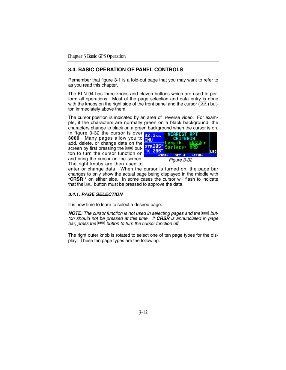 Basic operation of panel controls | BendixKing KLN 94 - Pilots Guide User Manual | Page 54 / 284