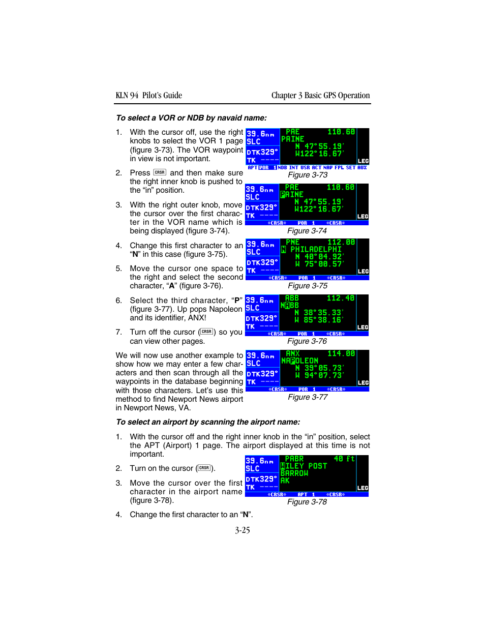 BendixKing KLN 94 - Pilots Guide User Manual | Page 67 / 284