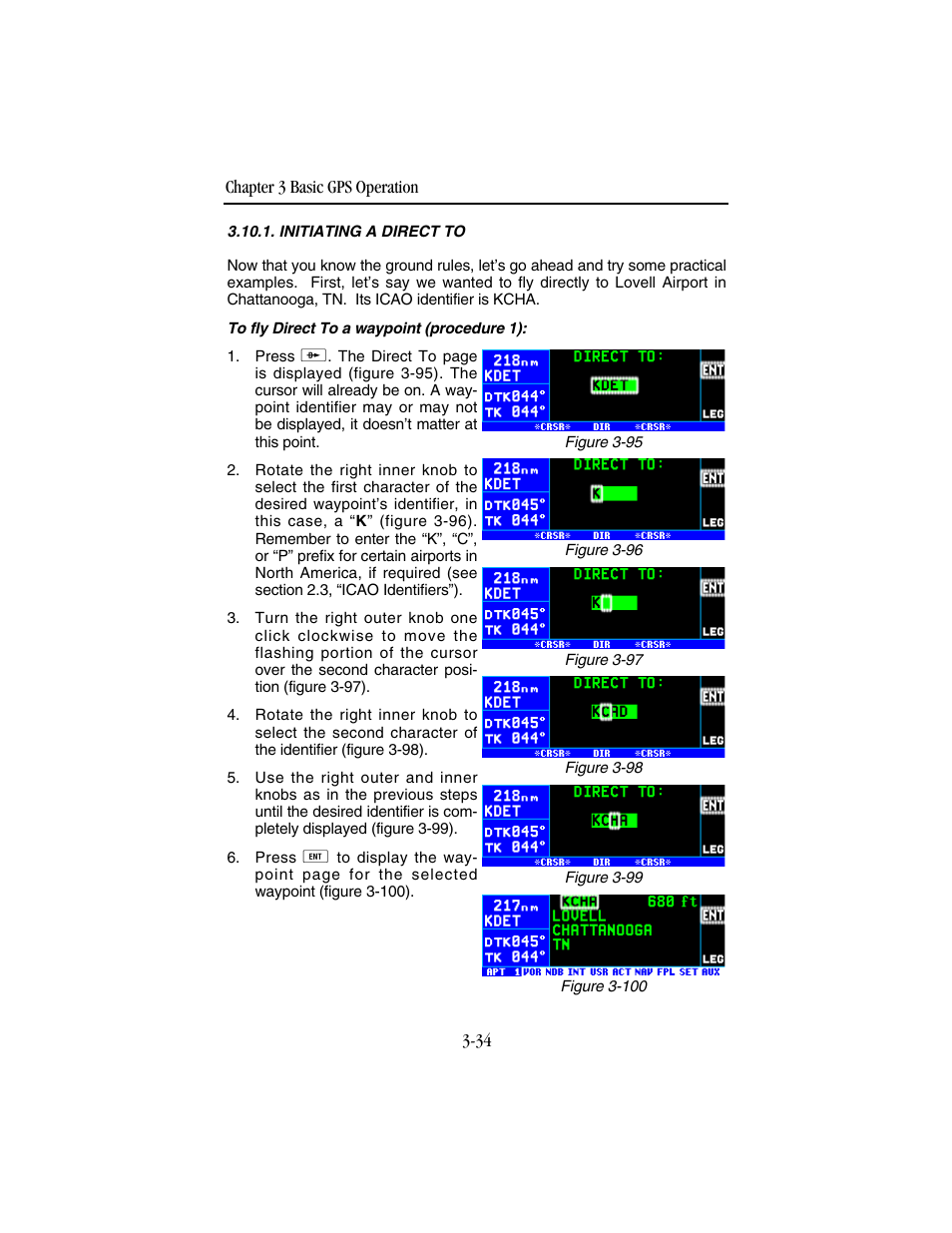 Initiating a direct to | BendixKing KLN 94 - Pilots Guide User Manual | Page 76 / 284