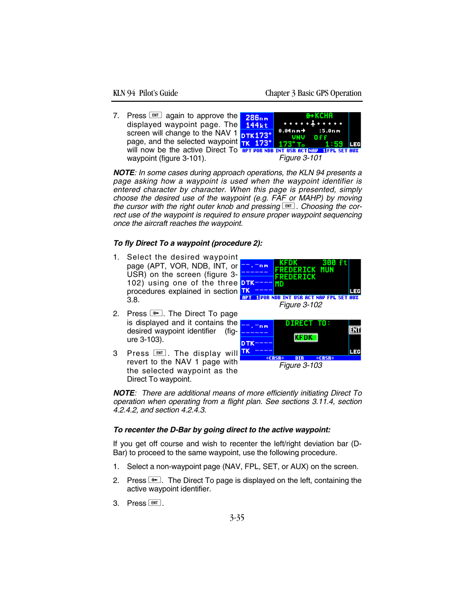 BendixKing KLN 94 - Pilots Guide User Manual | Page 77 / 284