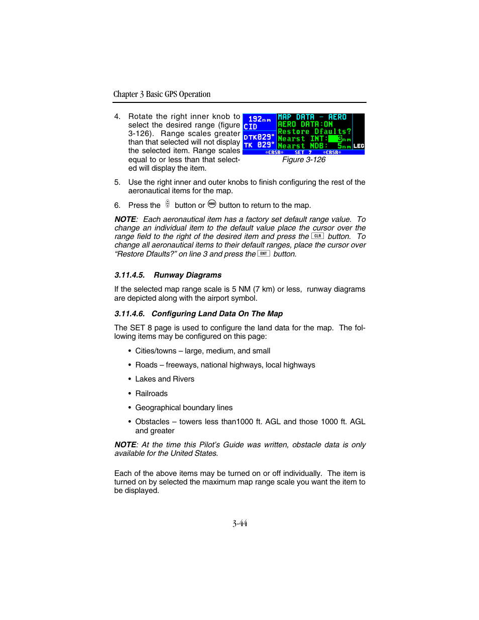 Runway diagrams, Configuring land data on the map | BendixKing KLN 94 - Pilots Guide User Manual | Page 86 / 284