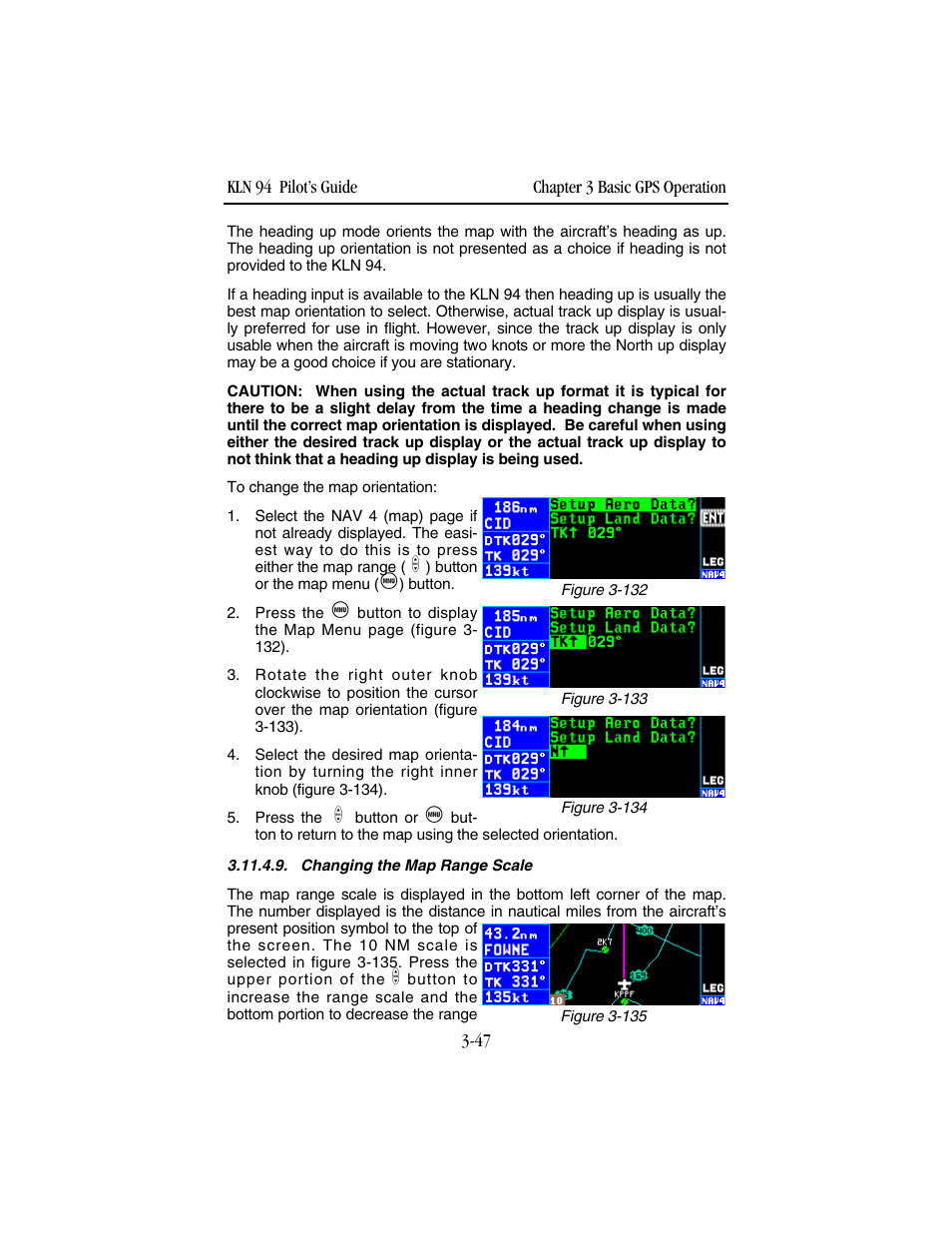 Changing the map range scale | BendixKing KLN 94 - Pilots Guide User Manual | Page 89 / 284