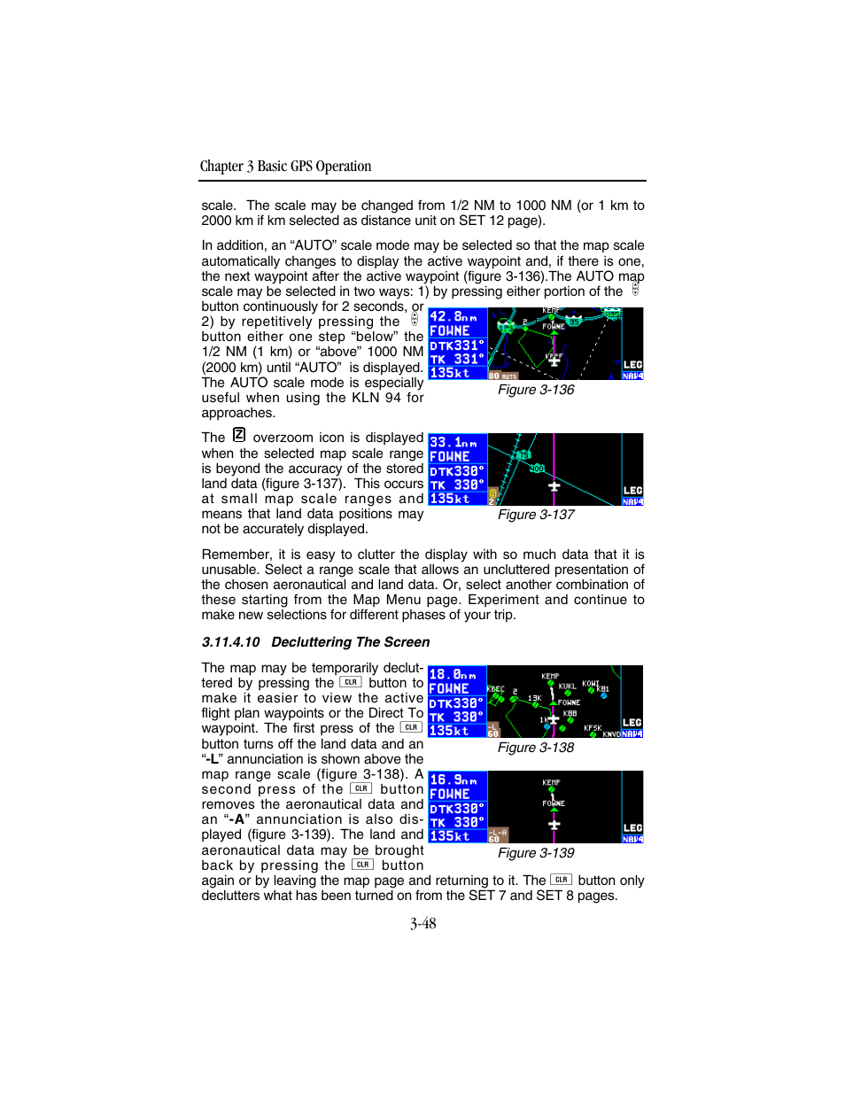10 decluttering the screen | BendixKing KLN 94 - Pilots Guide User Manual | Page 90 / 284