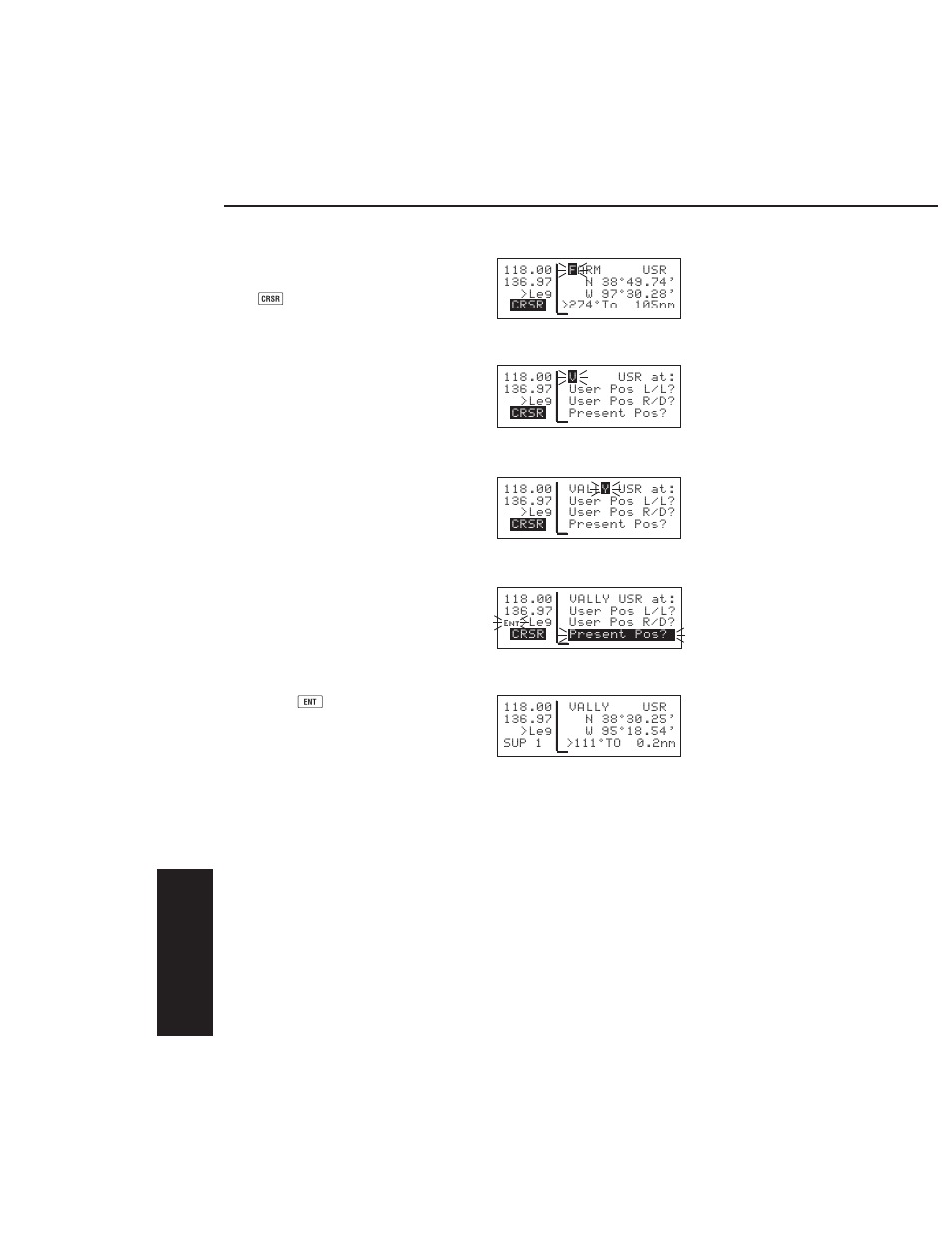 Creating a waypoint at a certain | BendixKing KLX 135 - Pilots Guide User Manual | Page 101 / 142