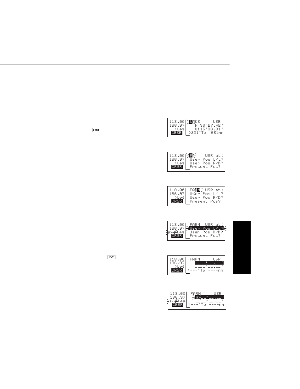 Creating a waypoint at a certain | BendixKing KLX 135A - Pilots Guide User Manual | Page 120 / 180