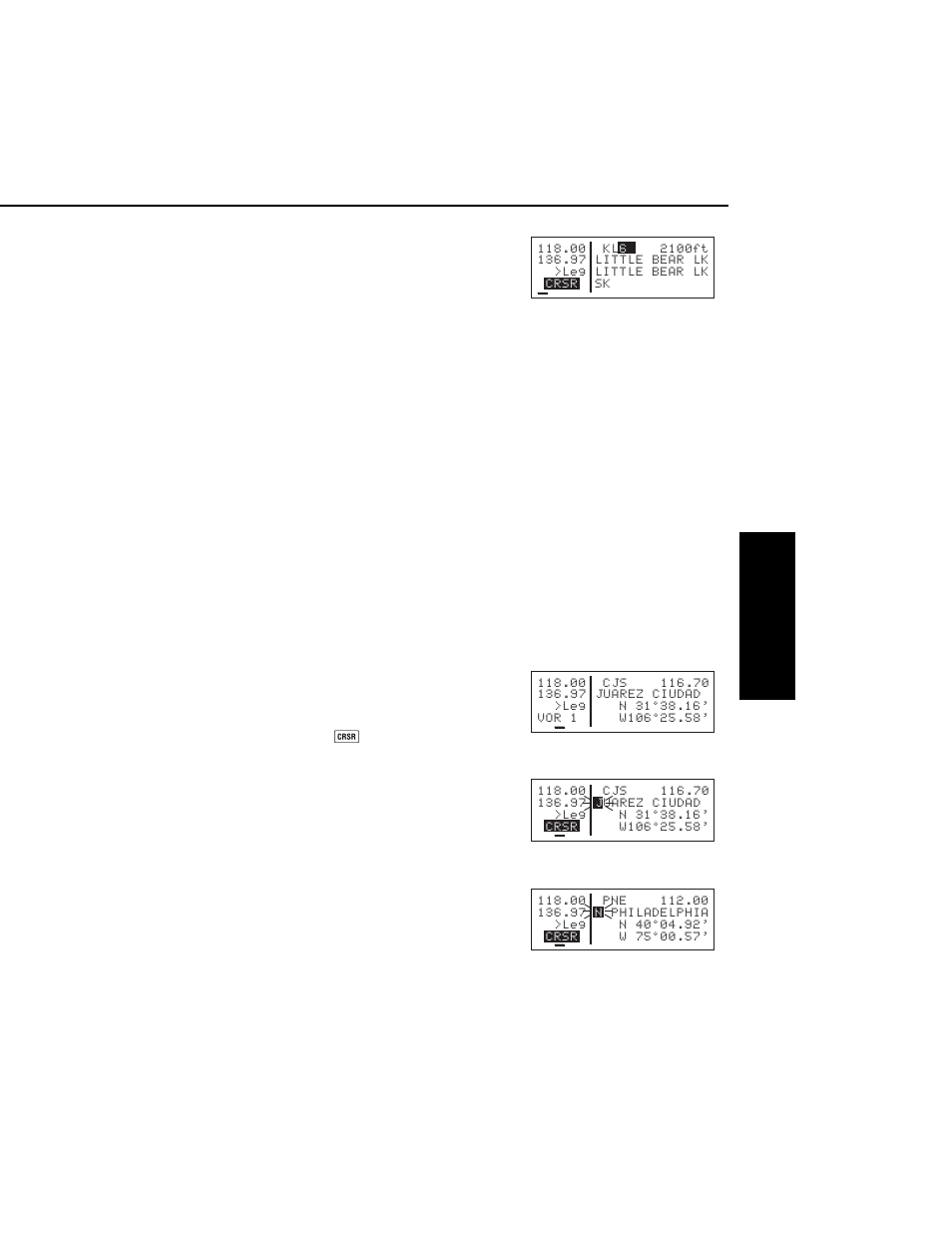 Selecting waypoints by name or city | BendixKing KLX 135A - Pilots Guide User Manual | Page 52 / 180