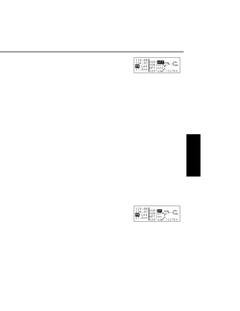 Figure 3-128, Figure 3-129 | BendixKing KLX 135A - Pilots Guide User Manual | Page 72 / 180