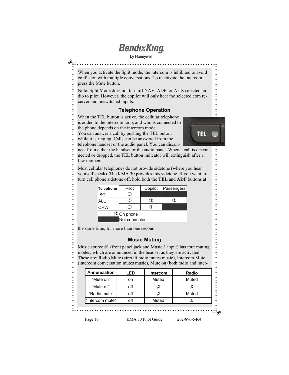 BendixKing KMA 30 User Manual | Page 10 / 20