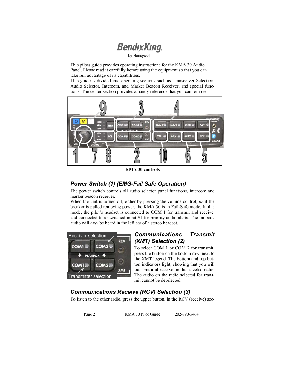 BendixKing KMA 30 User Manual | Page 2 / 20