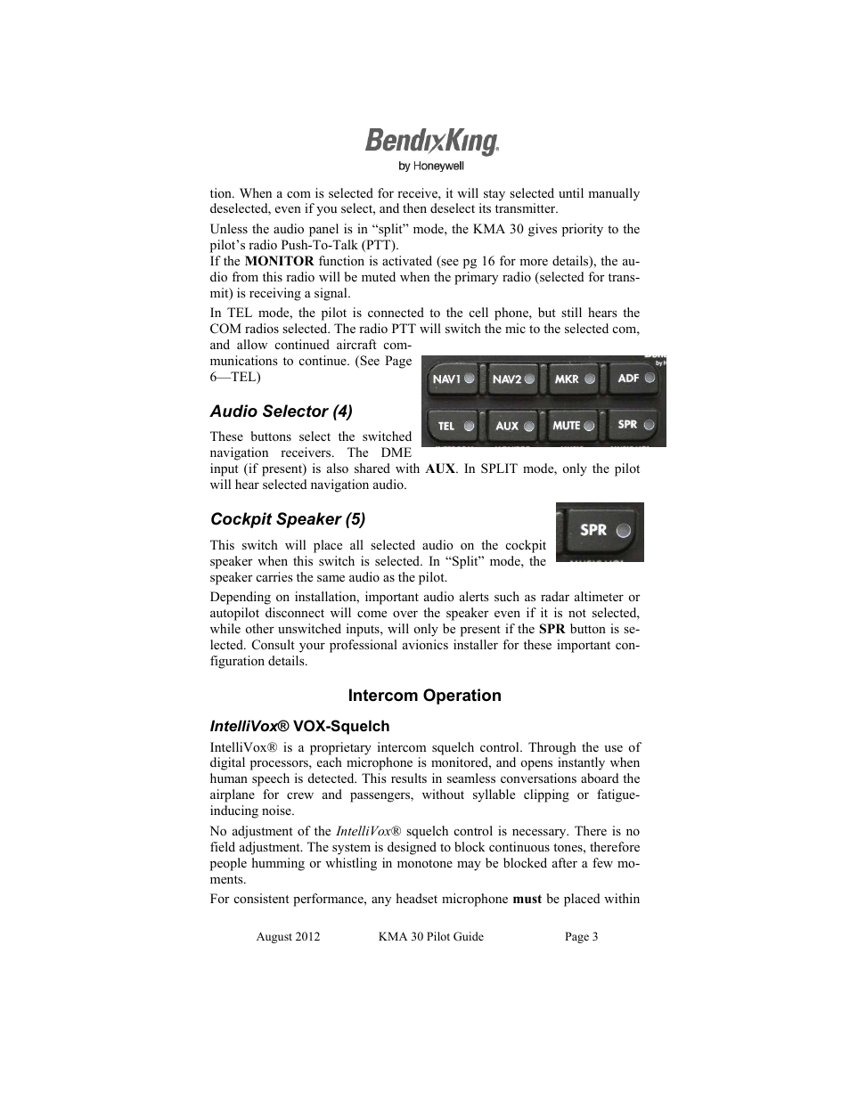 BendixKing KMA 30 User Manual | Page 3 / 20