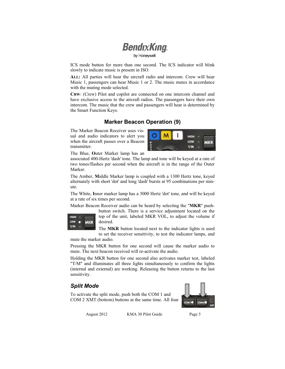 BendixKing KMA 30 User Manual | Page 5 / 20