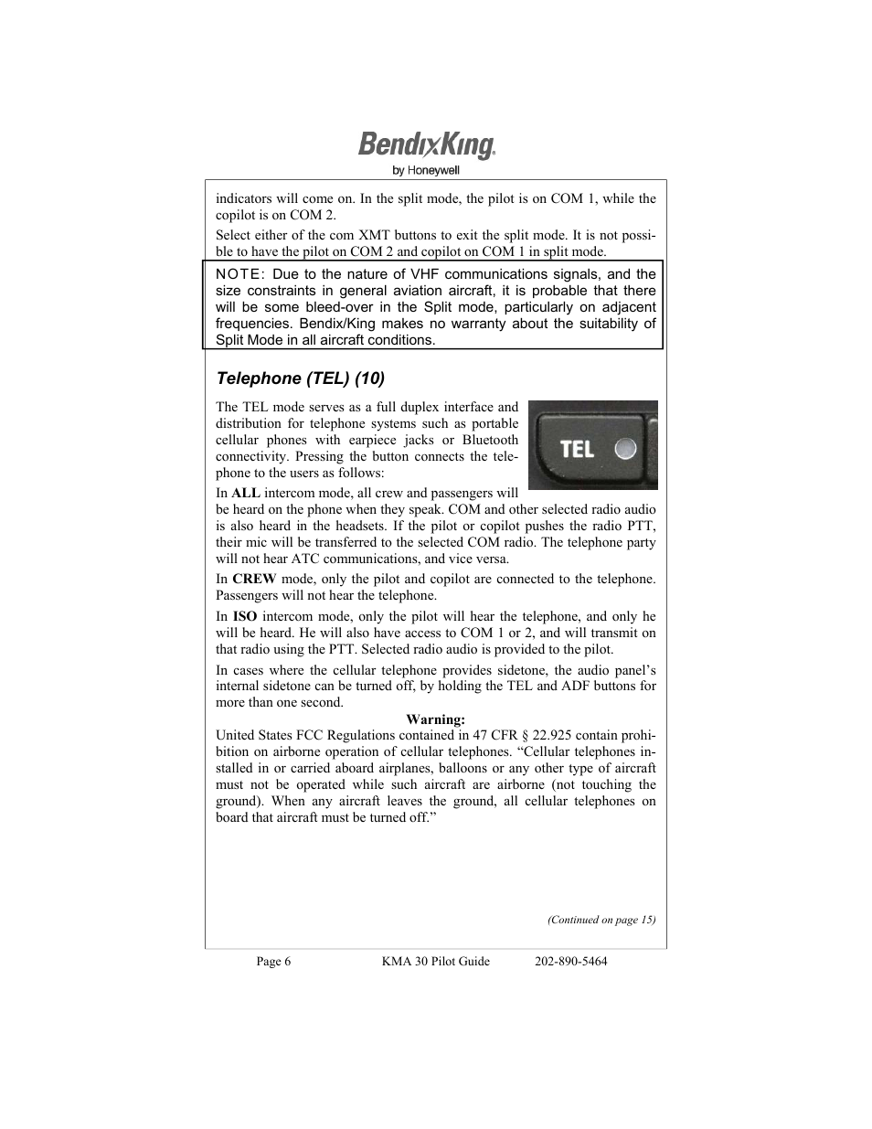 BendixKing KMA 30 User Manual | Page 6 / 20