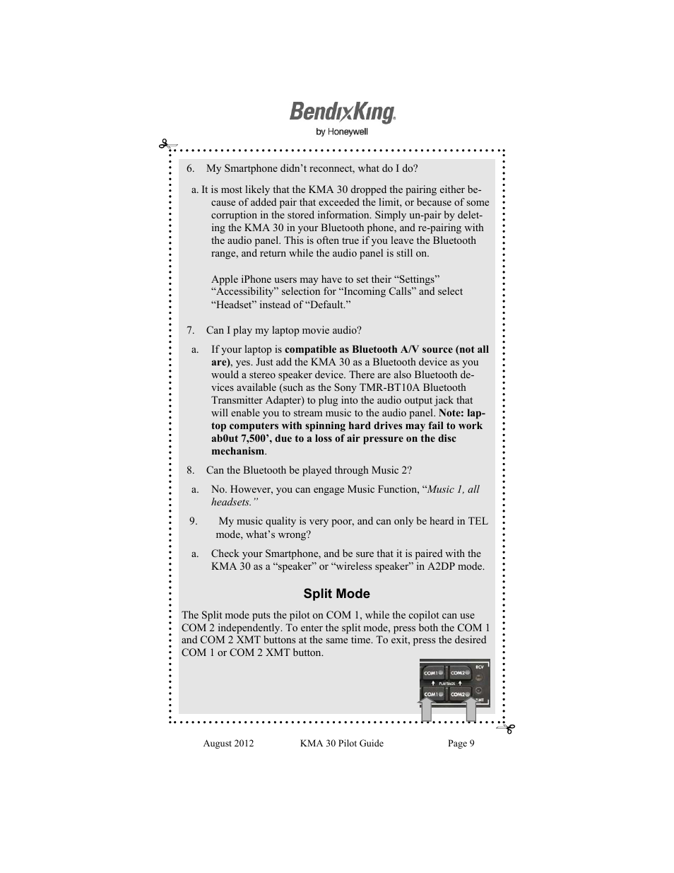 BendixKing KMA 30 User Manual | Page 9 / 20