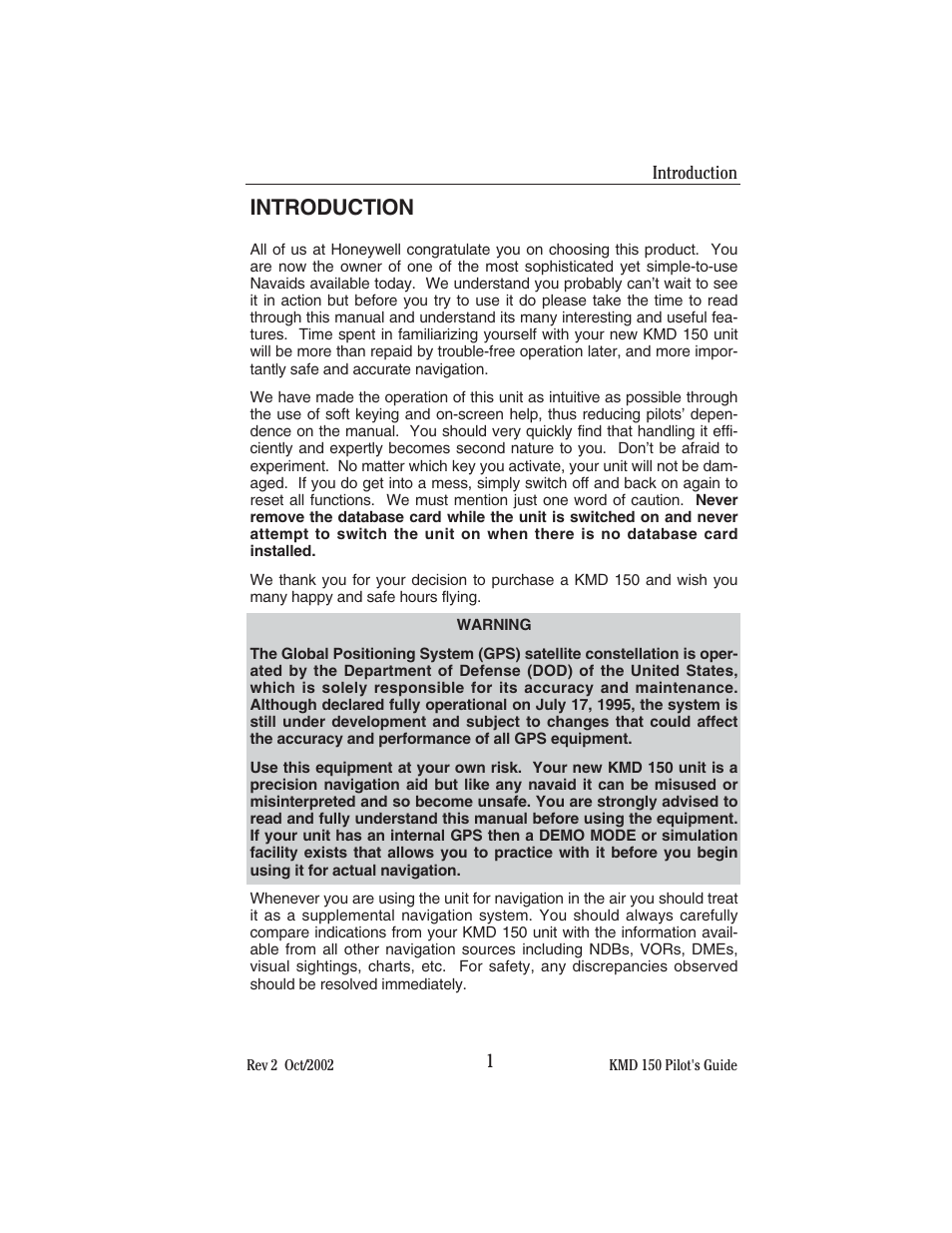 Introduction | BendixKing KMD 150 - Pilots Guide User Manual | Page 15 / 170
