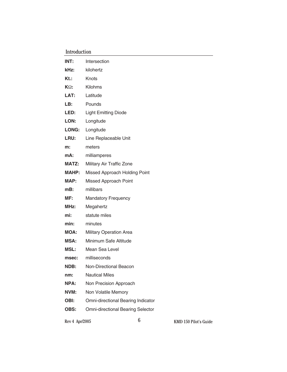 BendixKing KMD 150 - Pilots Guide User Manual | Page 20 / 170