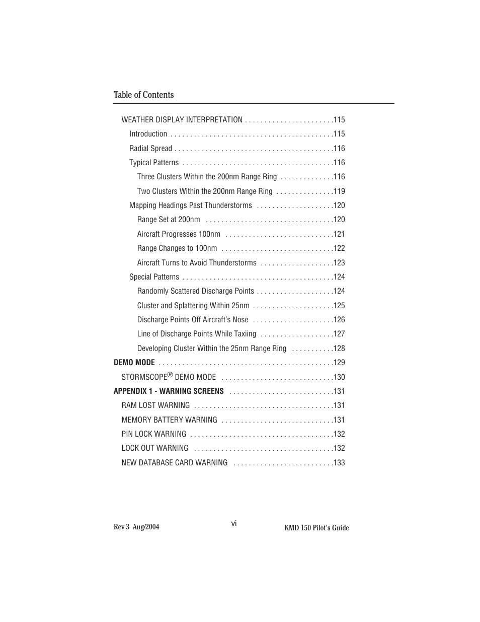 BendixKing KMD 150 - Pilots Guide User Manual | Page 8 / 170