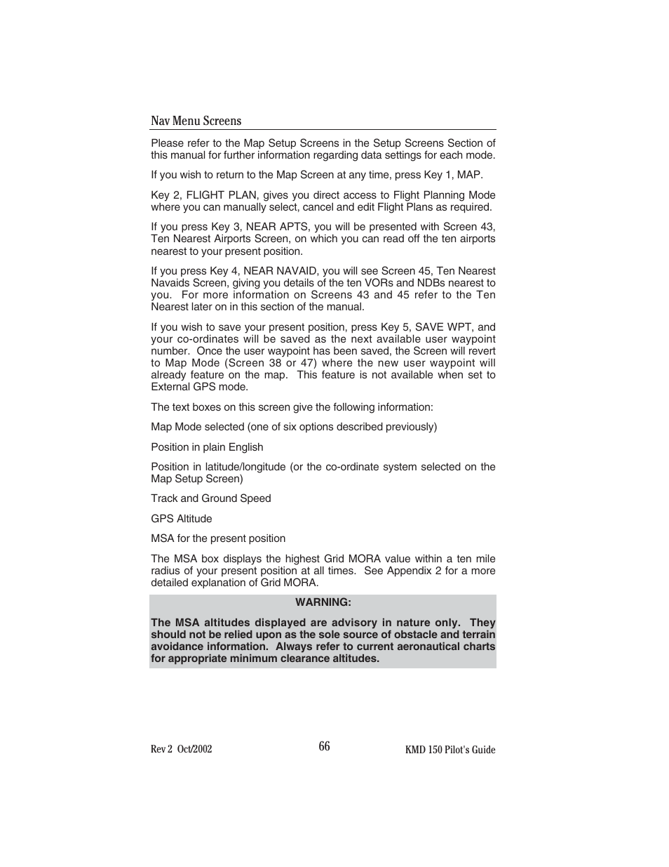 BendixKing KMD 150 - Pilots Guide User Manual | Page 80 / 170