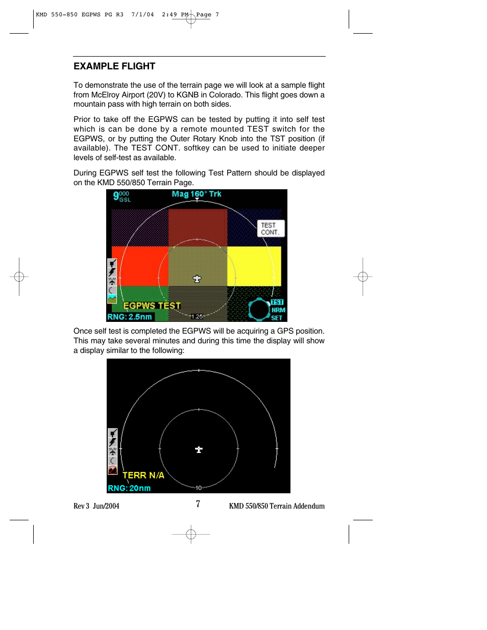 Example flight | BendixKing KMD 540 - Addendum System KMD 850 User Manual | Page 15 / 23