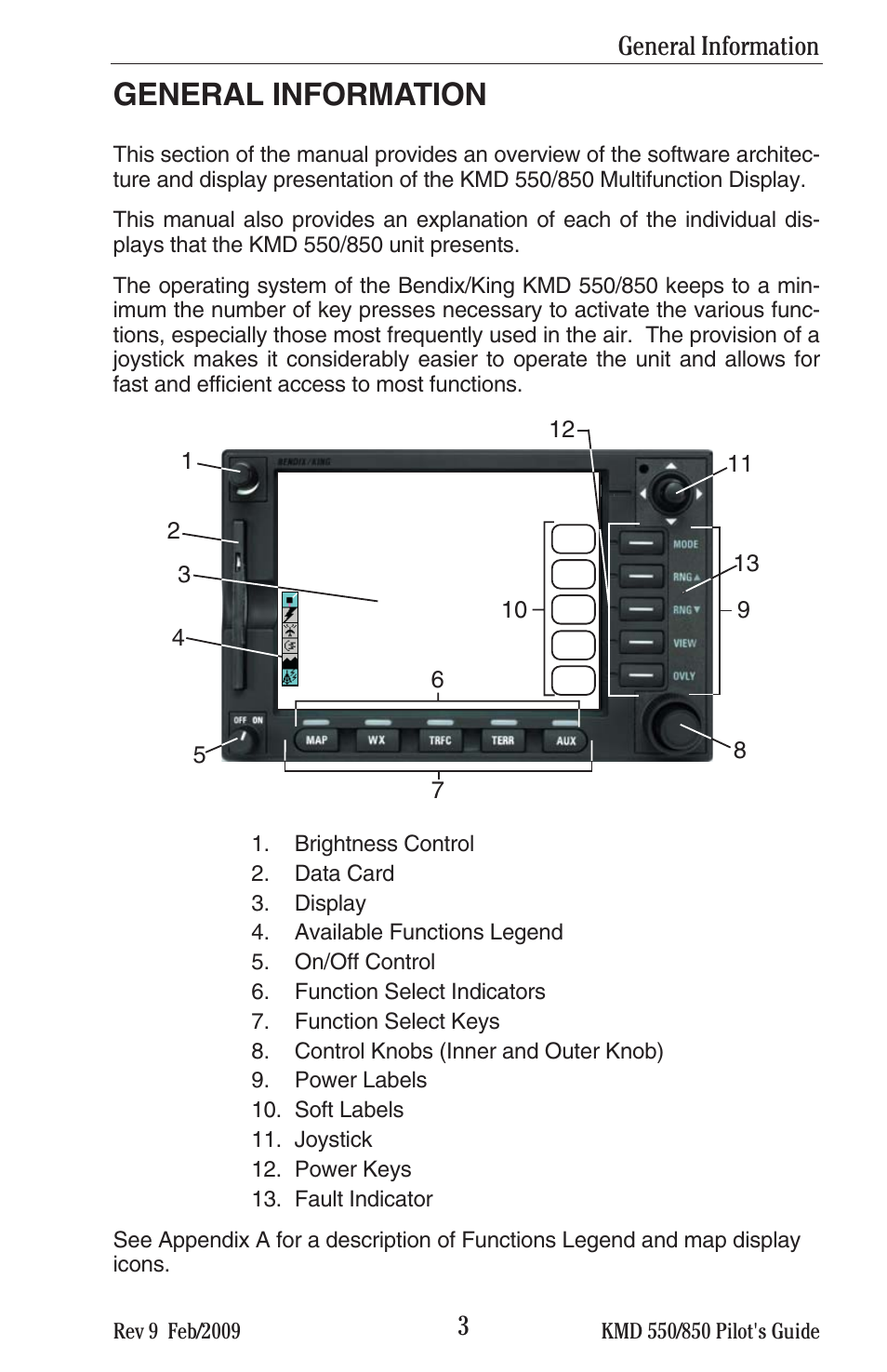General information | BendixKing KMD 540 - Pilots Guide System KMD 850 User Manual | Page 19 / 69