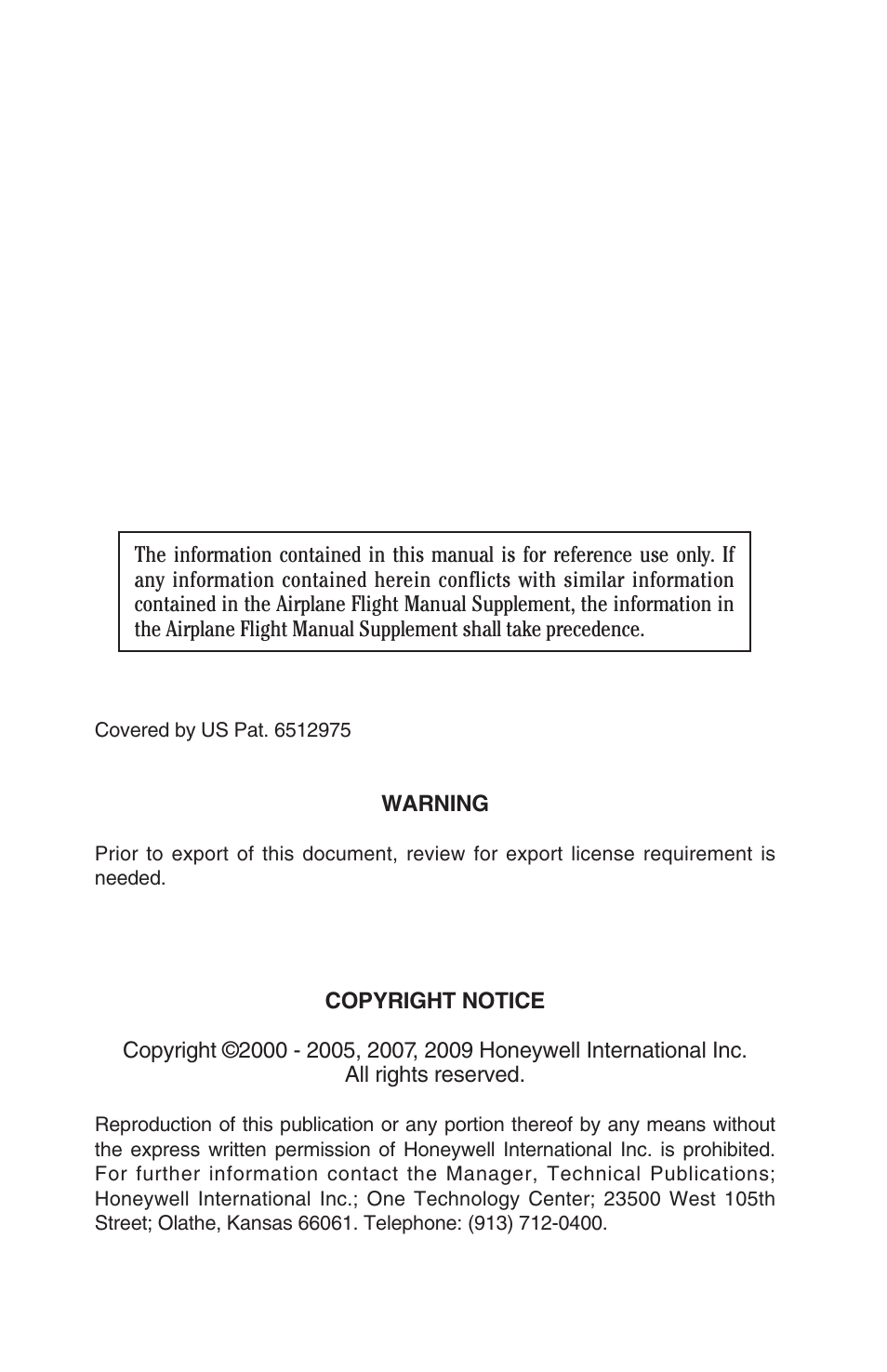 BendixKing KMD 540 - Pilots Guide System KMD 850 User Manual | Page 2 / 69