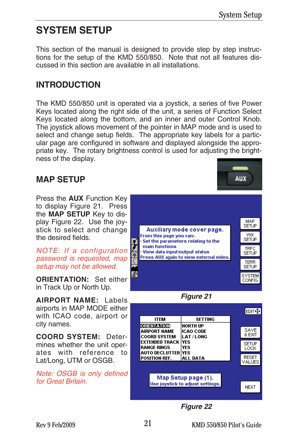 System setup | BendixKing KMD 540 - Pilots Guide System KMD 850 User Manual | Page 37 / 69