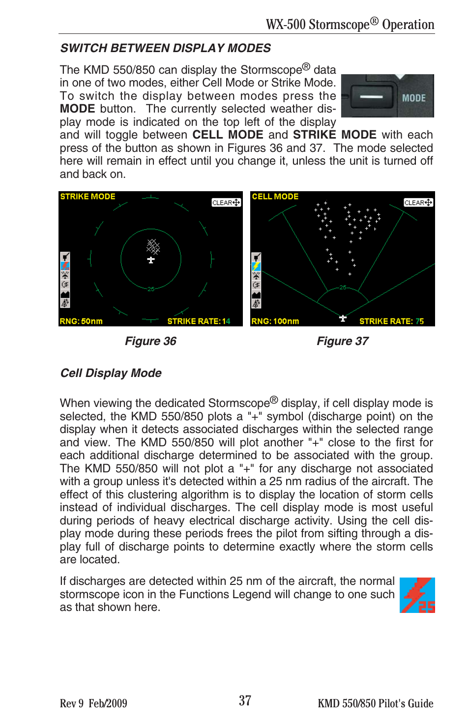 Wx-500 stormscope, Operation | BendixKing KMD 540 - Pilots Guide System KMD 850 User Manual | Page 53 / 69
