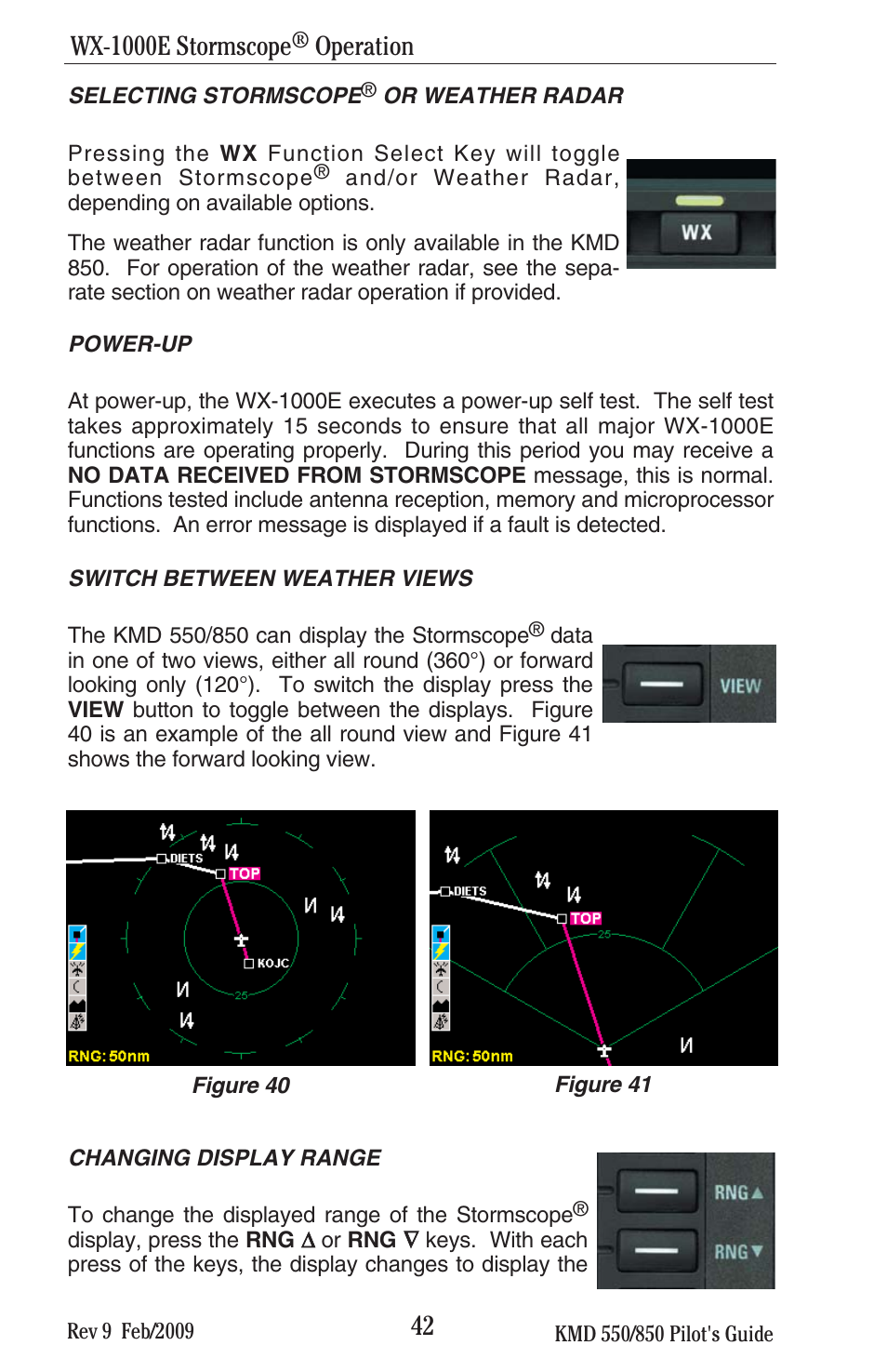 Wx-1000e stormscope, Operation | BendixKing KMD 540 - Pilots Guide System KMD 850 User Manual | Page 58 / 69