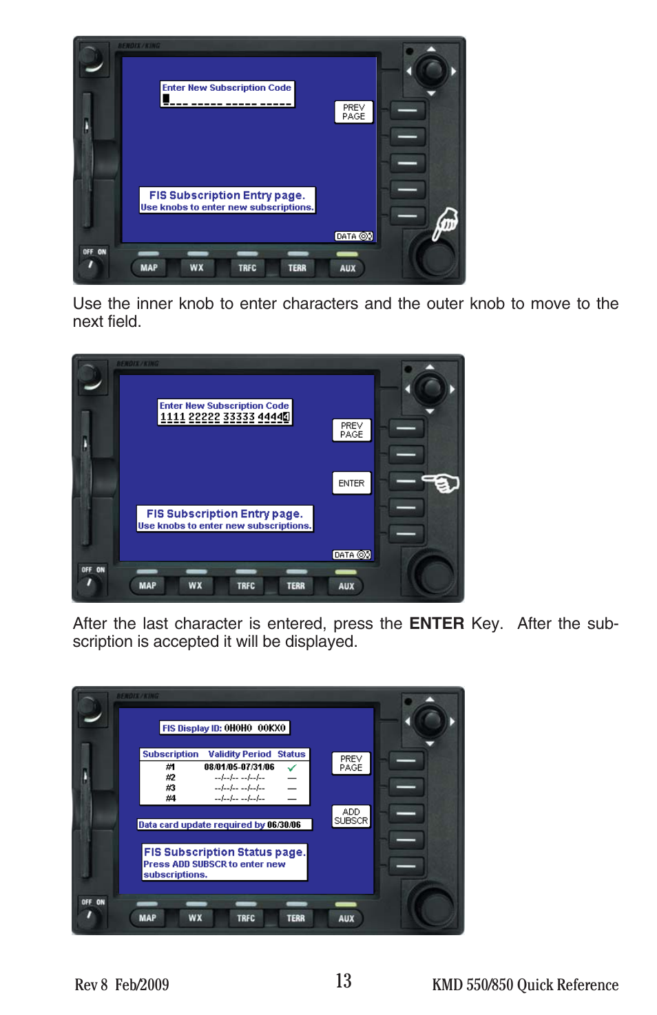 BendixKing KMD 540 - Quick Reference Guide System KMD 550 User Manual | Page 13 / 34