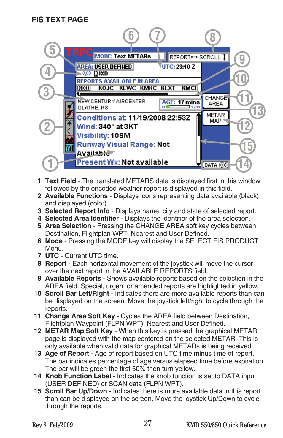 BendixKing KMD 540 - Quick Reference Guide System KMD 550 User Manual | Page 27 / 34