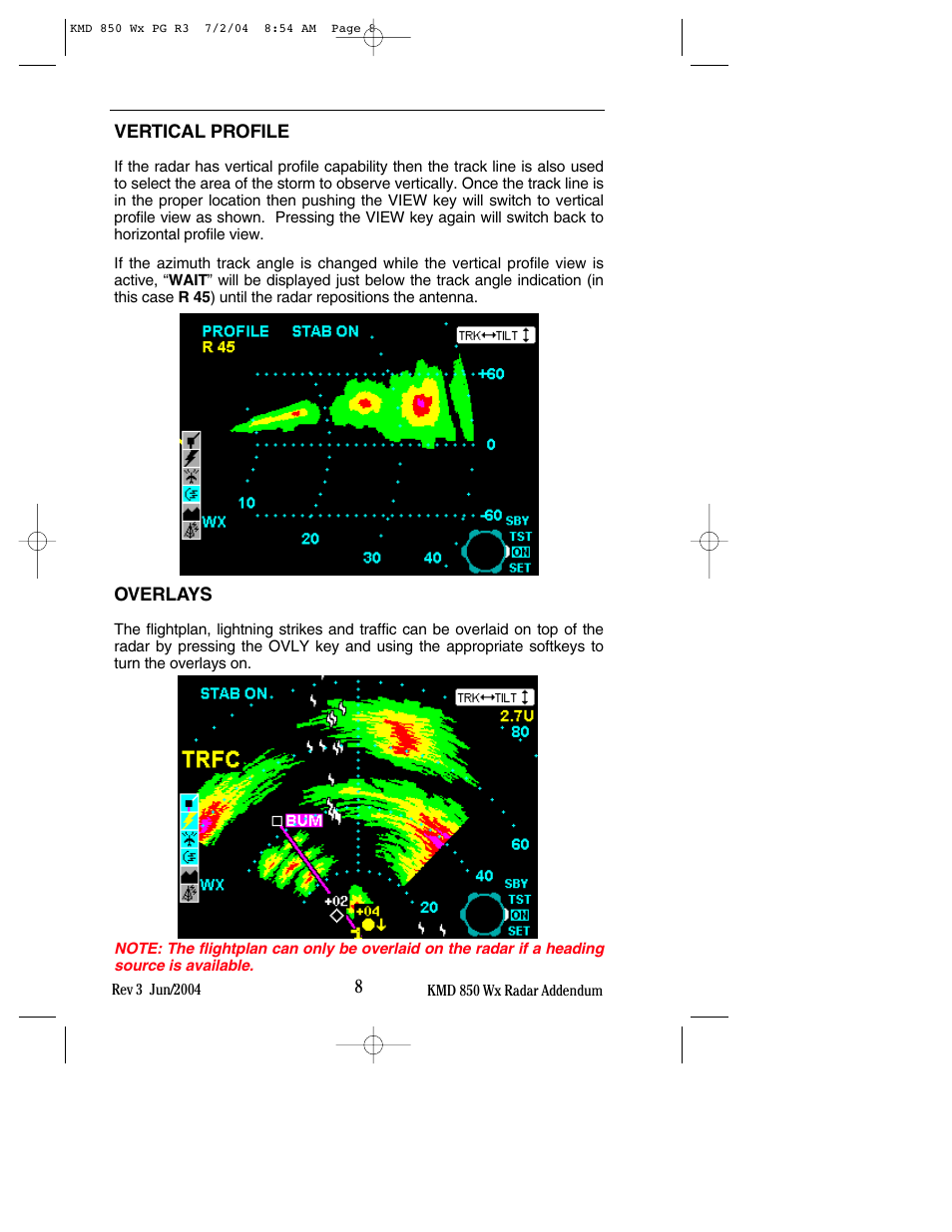 Vertical profile, Overlays | BendixKing KMD 540 - Addendum System KMD 850 User Manual | Page 16 / 21