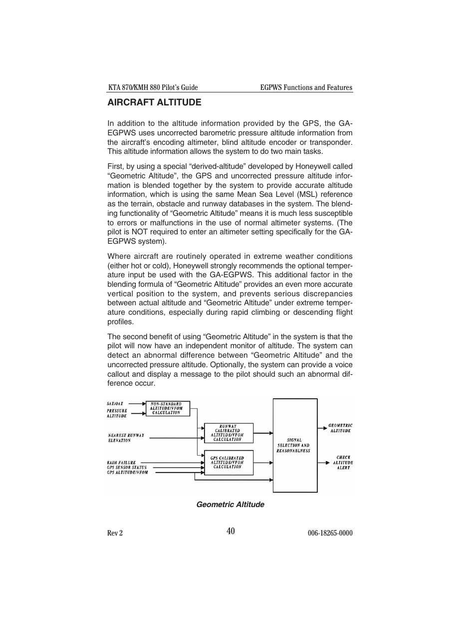 Aircraft altitude | BendixKing KTA 910 System KTA 970 User Manual | Page 48 / 69
