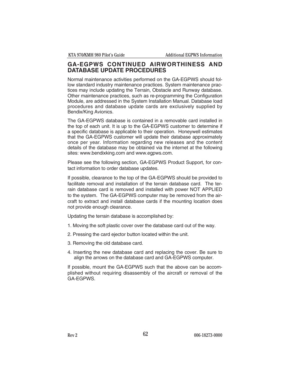 BendixKing KMH 920 System KMH 980 User Manual | Page 70 / 73