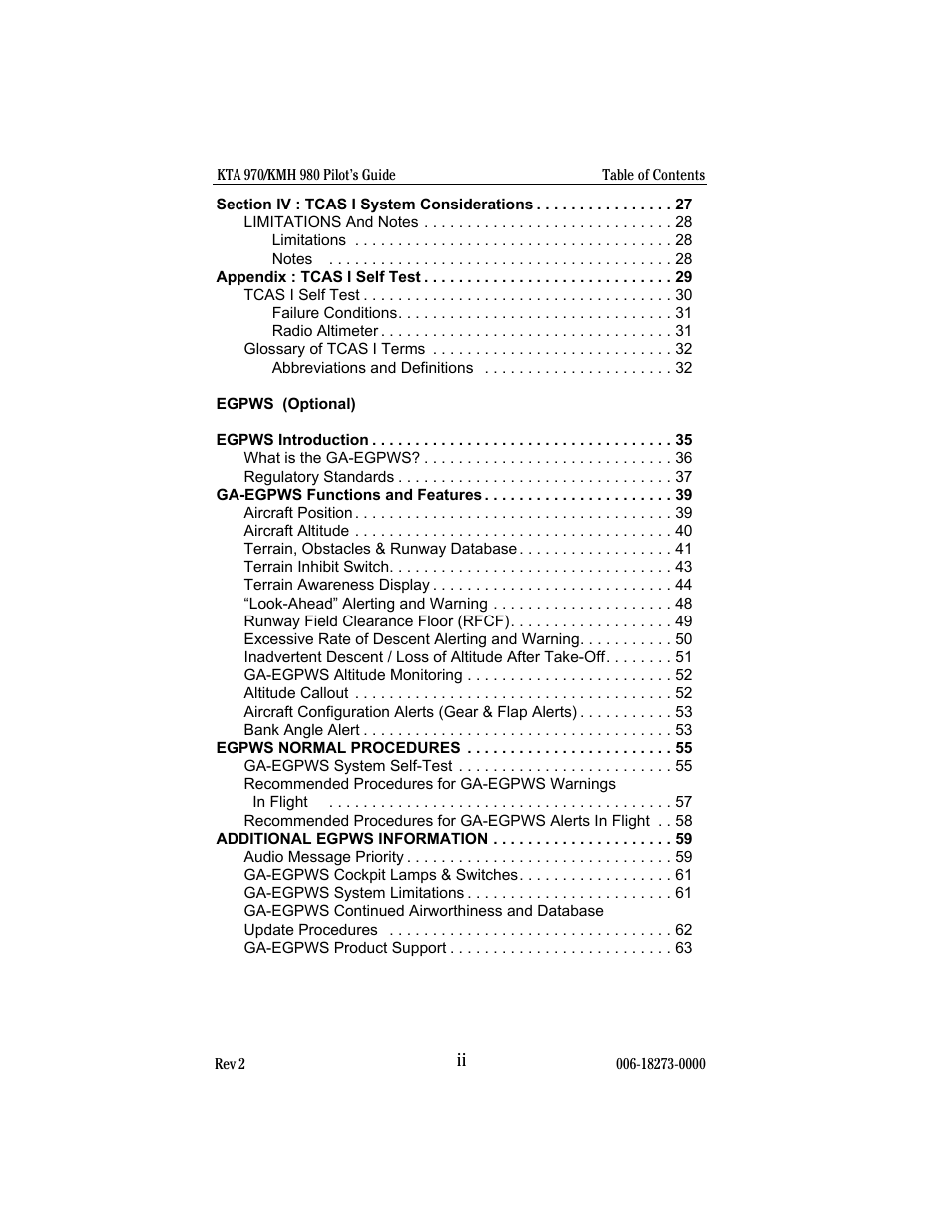 BendixKing KMH 920 System KMH 980 User Manual | Page 8 / 73