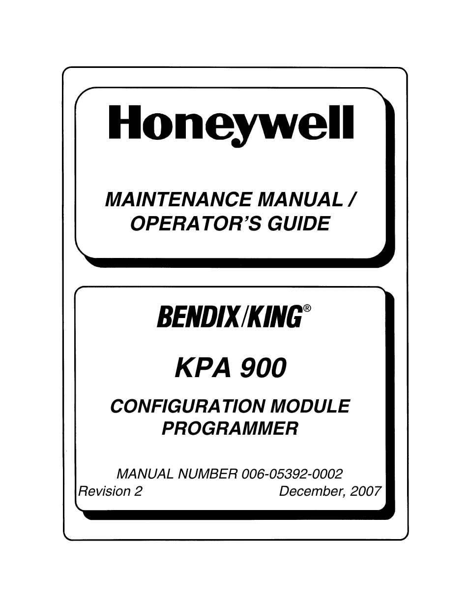 BendixKing KPA 900 System RDR-2000 User Manual | 46 pages