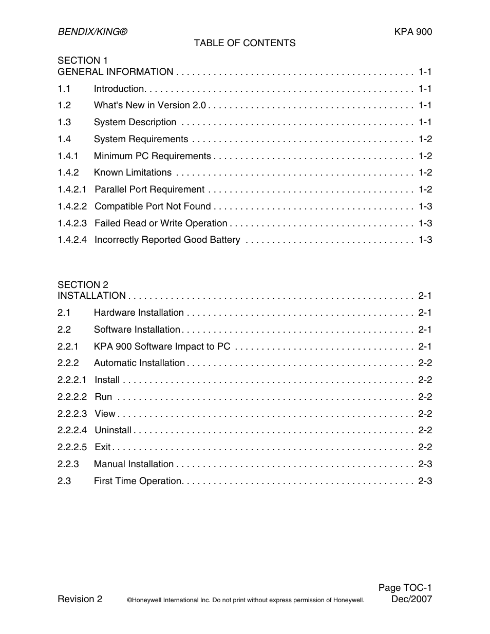 BendixKing KPA 900 System RDR-2000 User Manual | Page 7 / 46