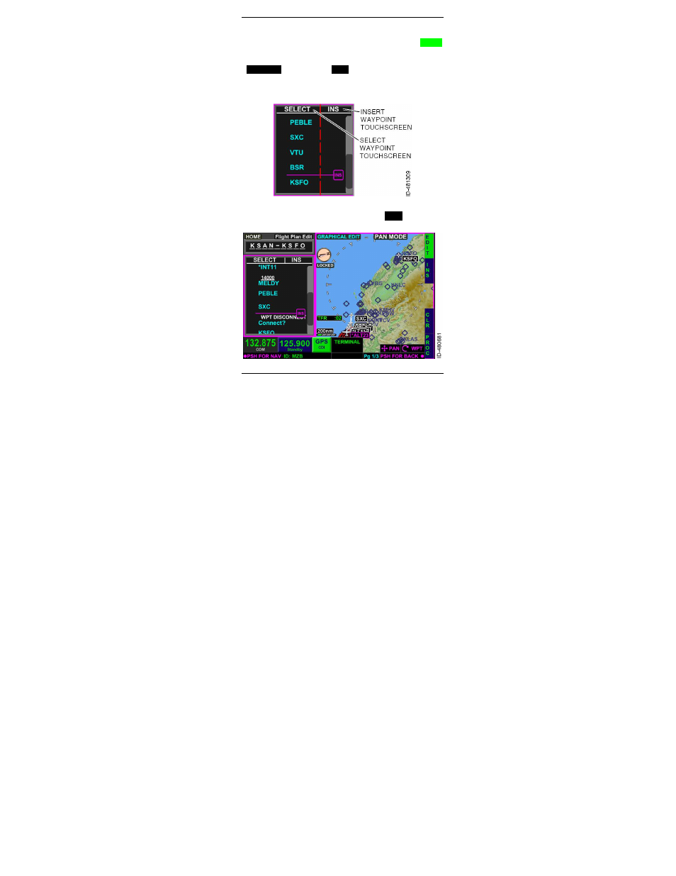 Enter en route waypoints | BendixKing KSN 770 - Quick Reference Guide User Manual | Page 14 / 64