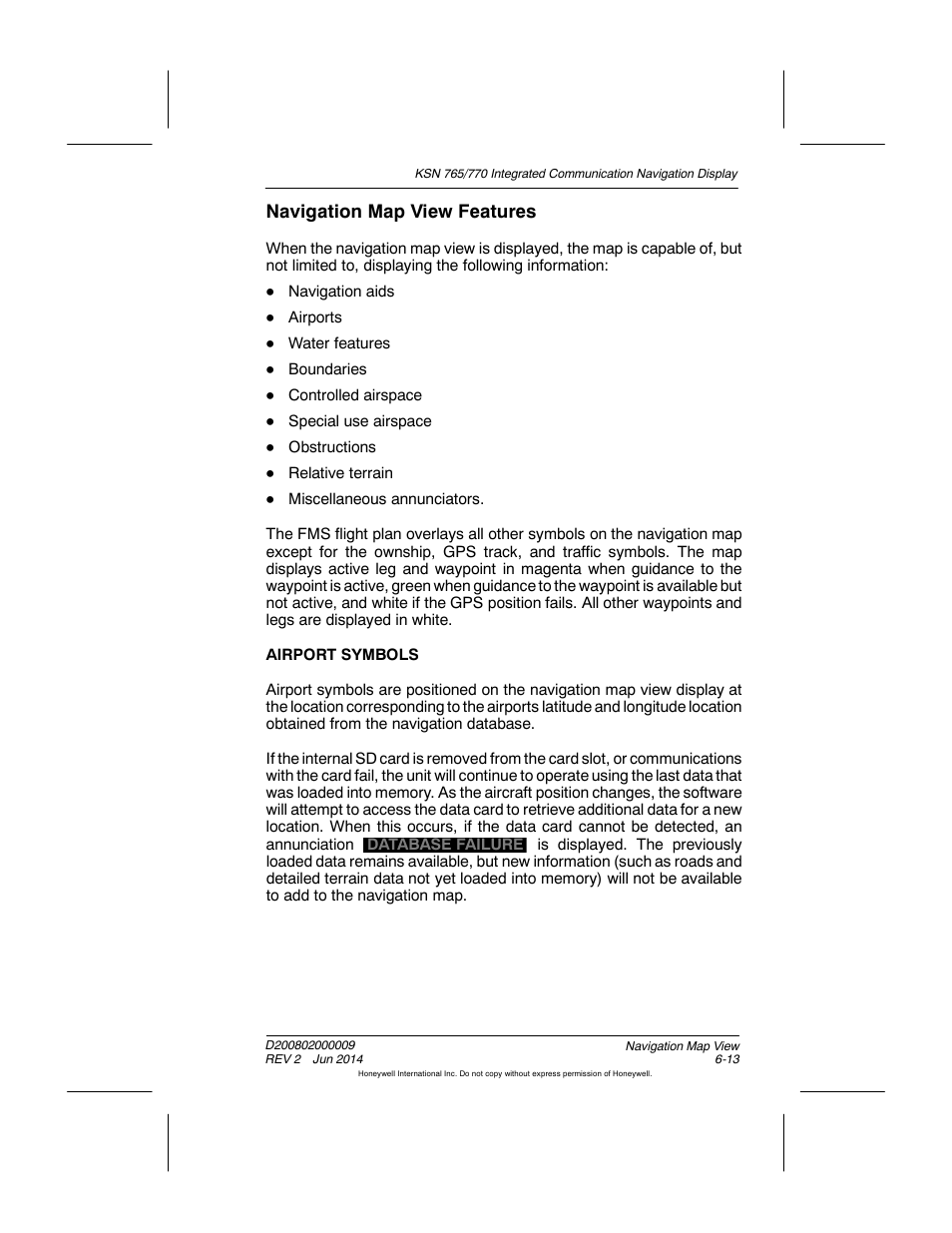 Navigation map view features | BendixKing KSN 770 - Pilots Guide User Manual | Page 111 / 467