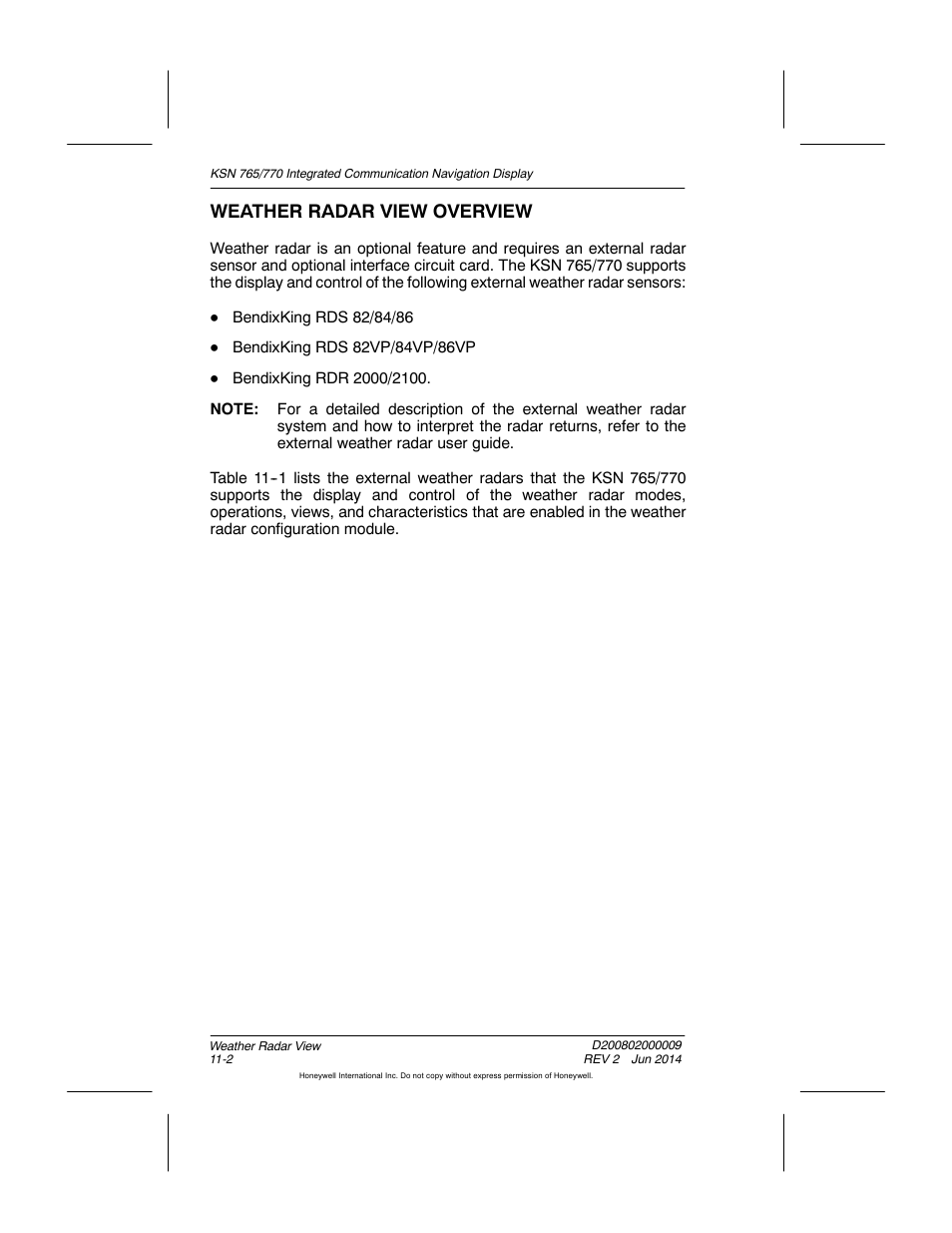 Weather radar view overview | BendixKing KSN 770 - Pilots Guide User Manual | Page 238 / 467