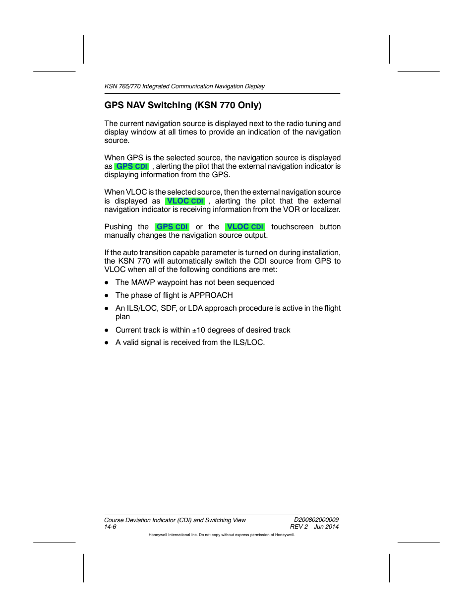 Gps nav switching (ksn 770 only) | BendixKing KSN 770 - Pilots Guide User Manual | Page 273 / 467