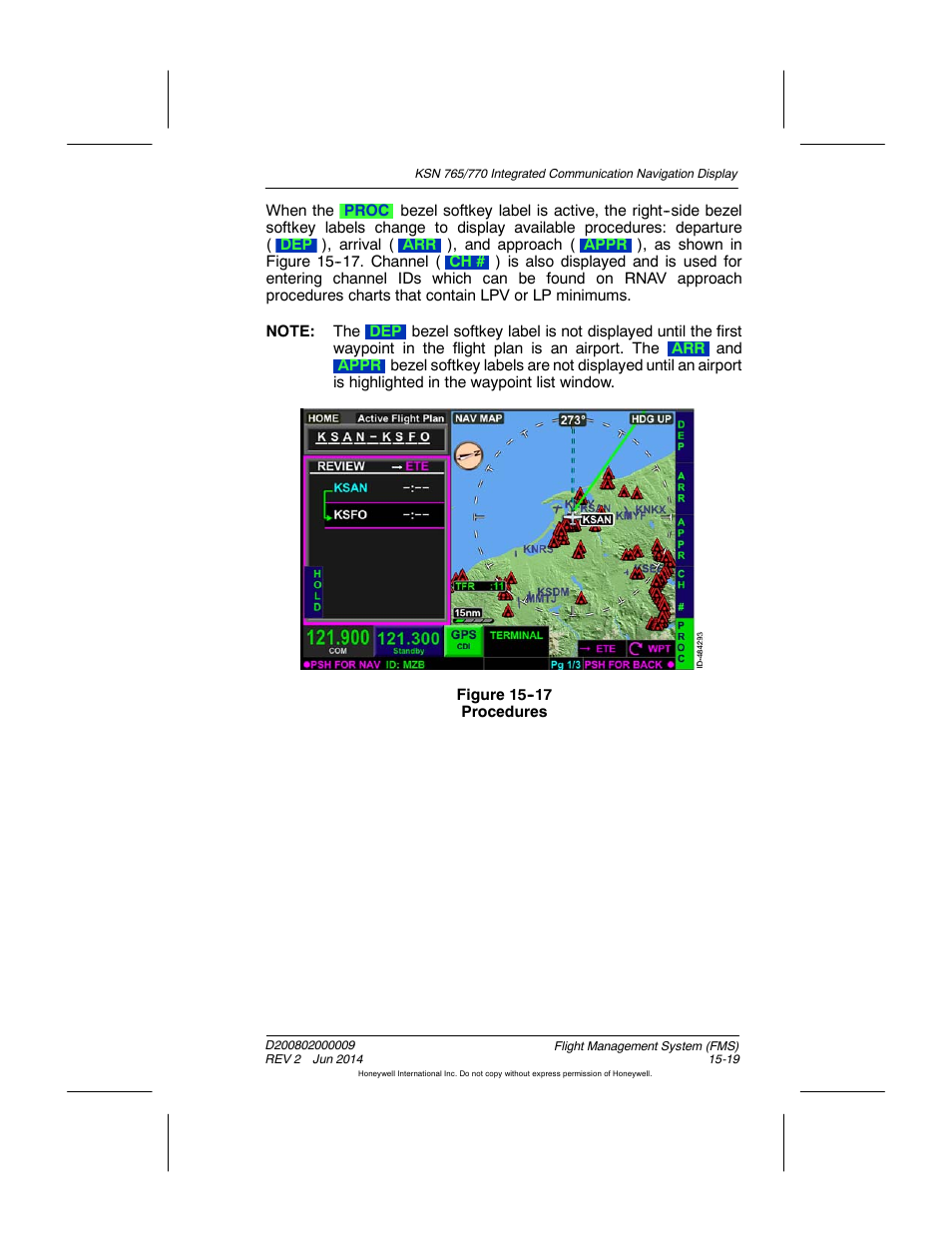Figure 15-17 procedures | BendixKing KSN 770 - Pilots Guide User Manual | Page 292 / 467