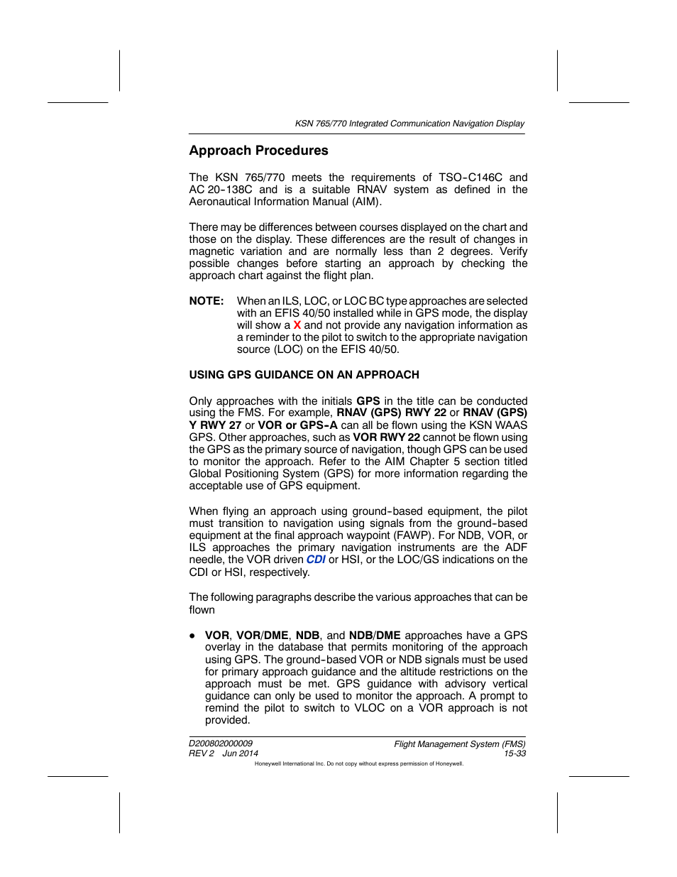 Approach procedures | BendixKing KSN 770 - Pilots Guide User Manual | Page 306 / 467