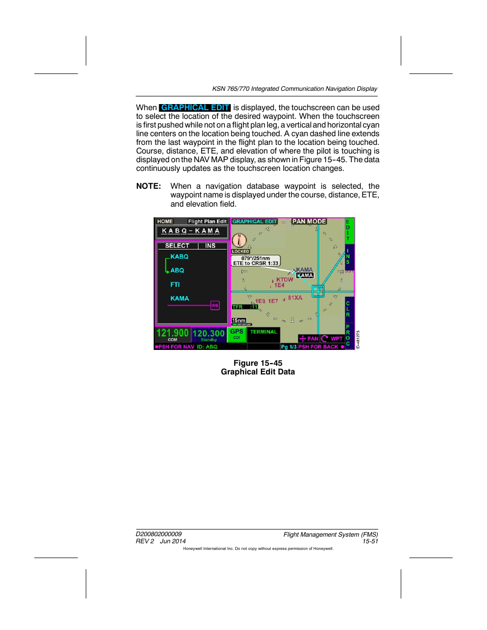Figure 15-45 graphical edit data | BendixKing KSN 770 - Pilots Guide User Manual | Page 324 / 467