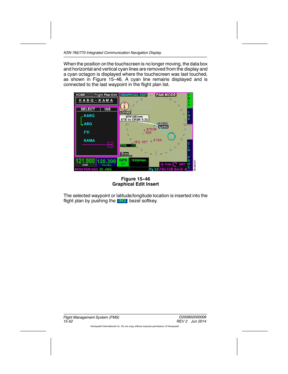 Figure 15-46 graphical edit insert | BendixKing KSN 770 - Pilots Guide User Manual | Page 325 / 467
